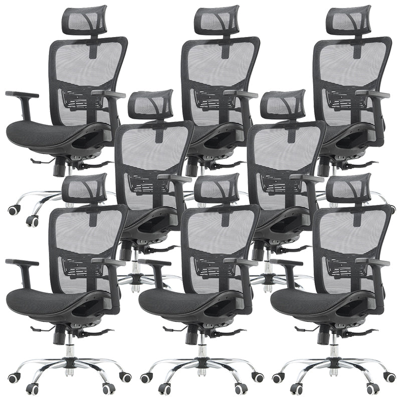 Silla de oficina contemporánea Silla de malla para computadora Silla de trabajo ergonómica con ruedas