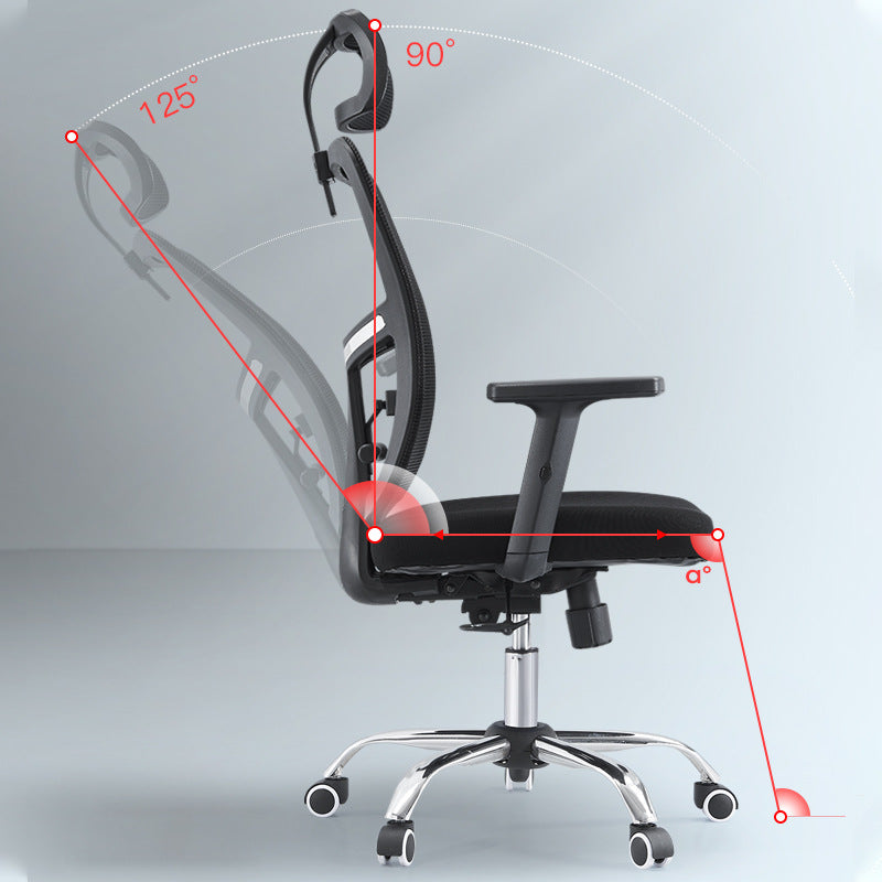 Silla de oficina contemporánea Silla de malla para computadora Silla de trabajo ergonómica con ruedas