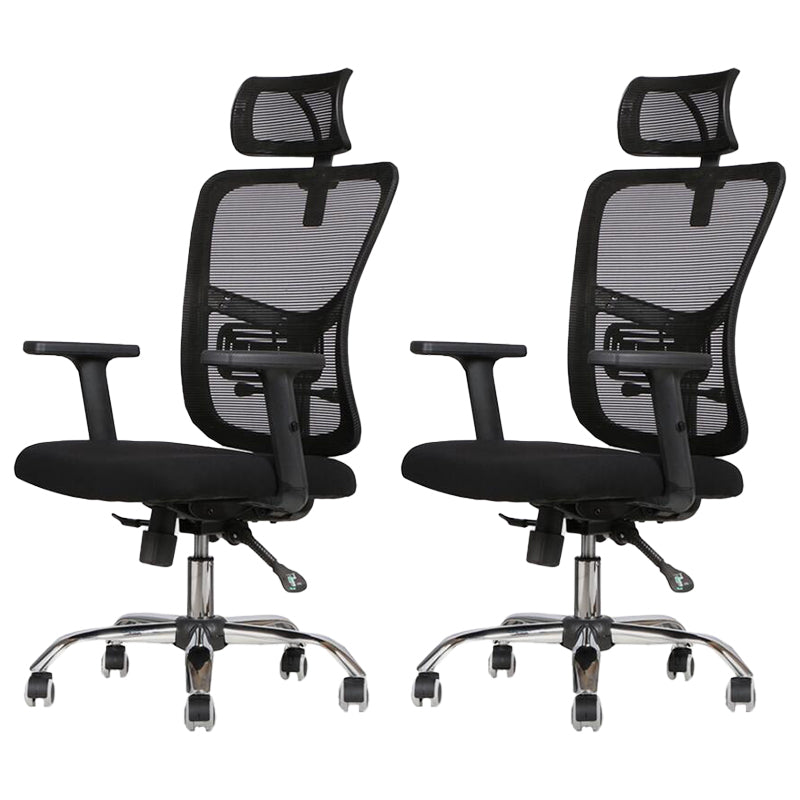 Silla de oficina contemporánea Silla de malla para computadora Silla de trabajo ergonómica con ruedas
