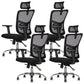 Silla de oficina contemporánea Silla de malla para computadora Silla de trabajo ergonómica con ruedas