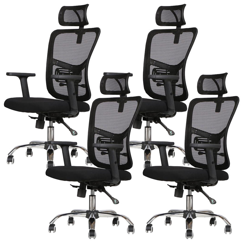 Silla de oficina contemporánea Silla de malla para computadora Silla de trabajo ergonómica con ruedas