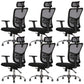 Silla de oficina contemporánea Silla de malla para computadora Silla de trabajo ergonómica con ruedas