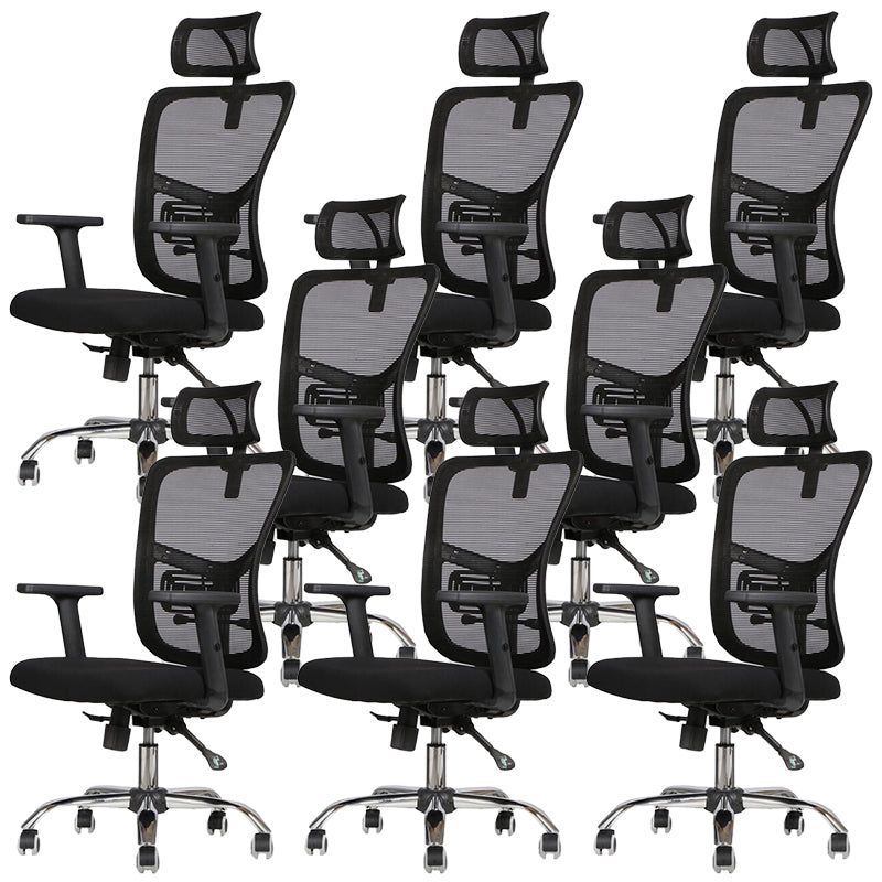 Silla de oficina contemporánea Silla de malla para computadora Silla de trabajo ergonómica con ruedas