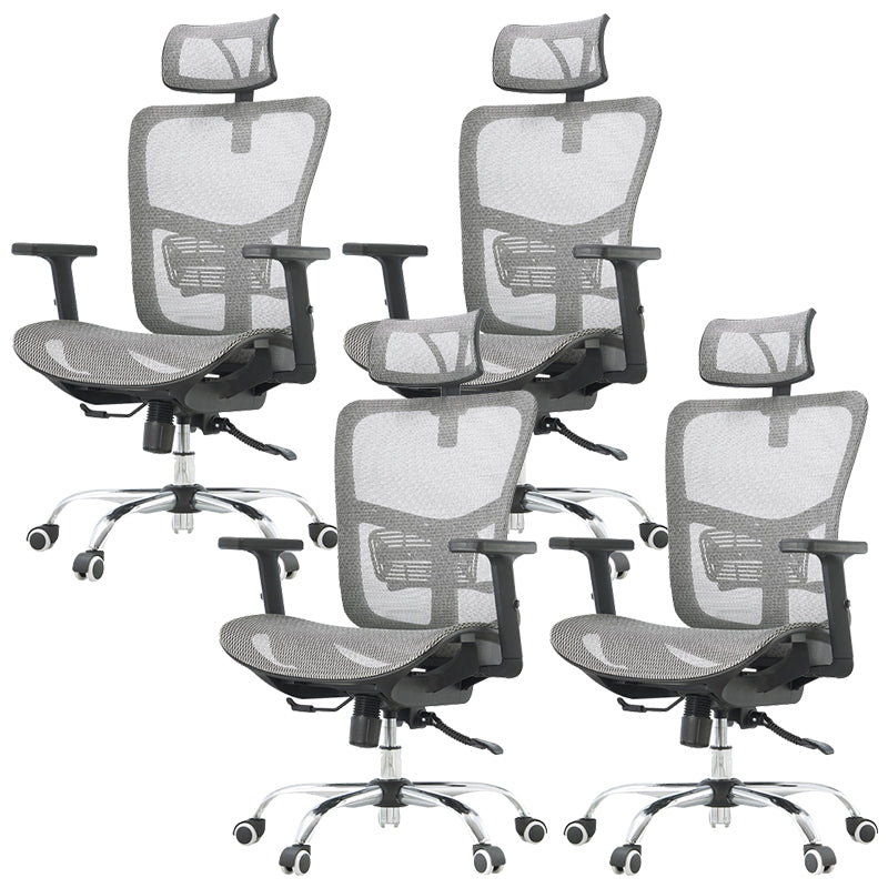 Silla de oficina contemporánea Silla de malla para computadora Silla de trabajo ergonómica con ruedas