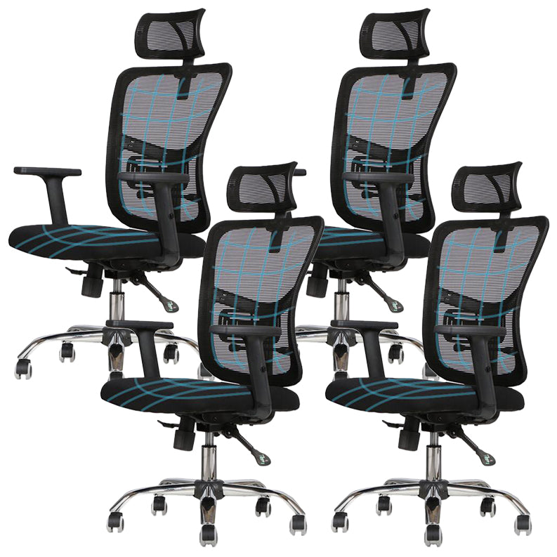 Silla de oficina contemporánea Silla de malla para computadora Silla de trabajo ergonómica con ruedas