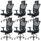 Silla de oficina contemporánea Silla de malla para computadora Silla de trabajo ergonómica con ruedas