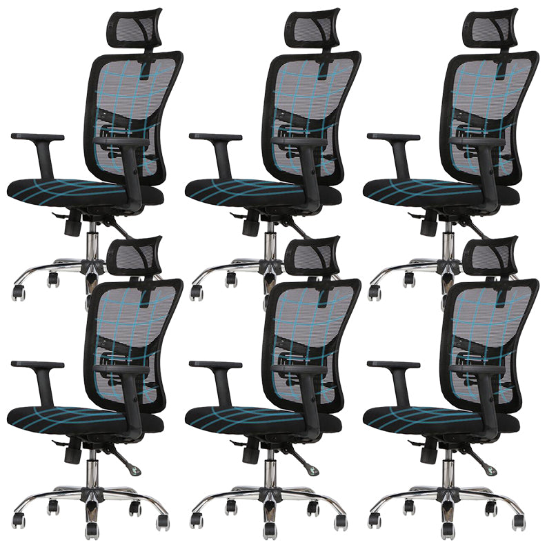 Silla de oficina contemporánea Silla de malla para computadora Silla de trabajo ergonómica con ruedas