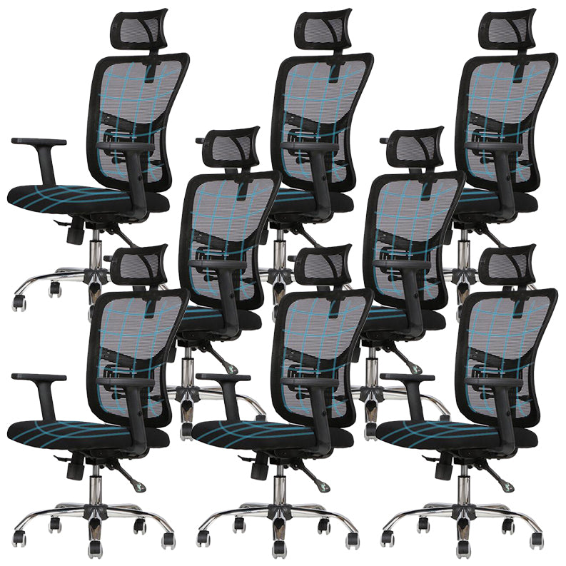 Silla de oficina contemporánea Silla de malla para computadora Silla de trabajo ergonómica con ruedas