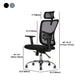 Silla de oficina contemporánea Silla de malla para computadora Silla de trabajo ergonómica con ruedas
