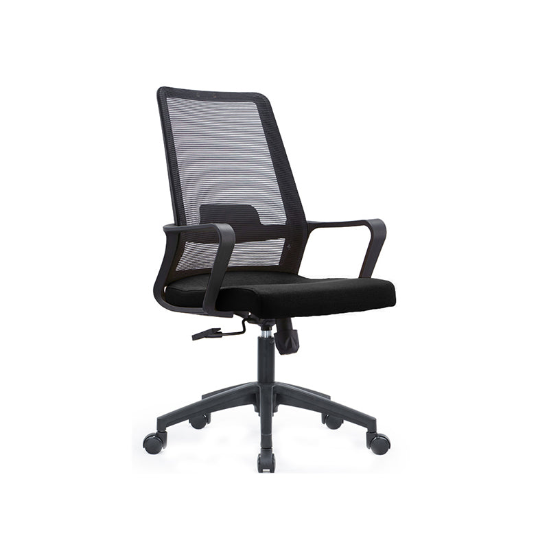 Contemporary Breathable Air Grid Office Chair Microfiber Task High Back Chair Black 1 Piece Clearhalo 'furn' 'furn_office_chair' 'Furniture' 'Office Chairs' 'Office Furniture' 'office_chair' 6214913