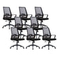 Contemporary Breathable Air Grid Office Chair Microfiber Task High Back Chair Black 8 Piece Set Clearhalo 'furn' 'furn_office_chair' 'Furniture' 'Office Chairs' 'Office Furniture' 'office_chair' 6214920