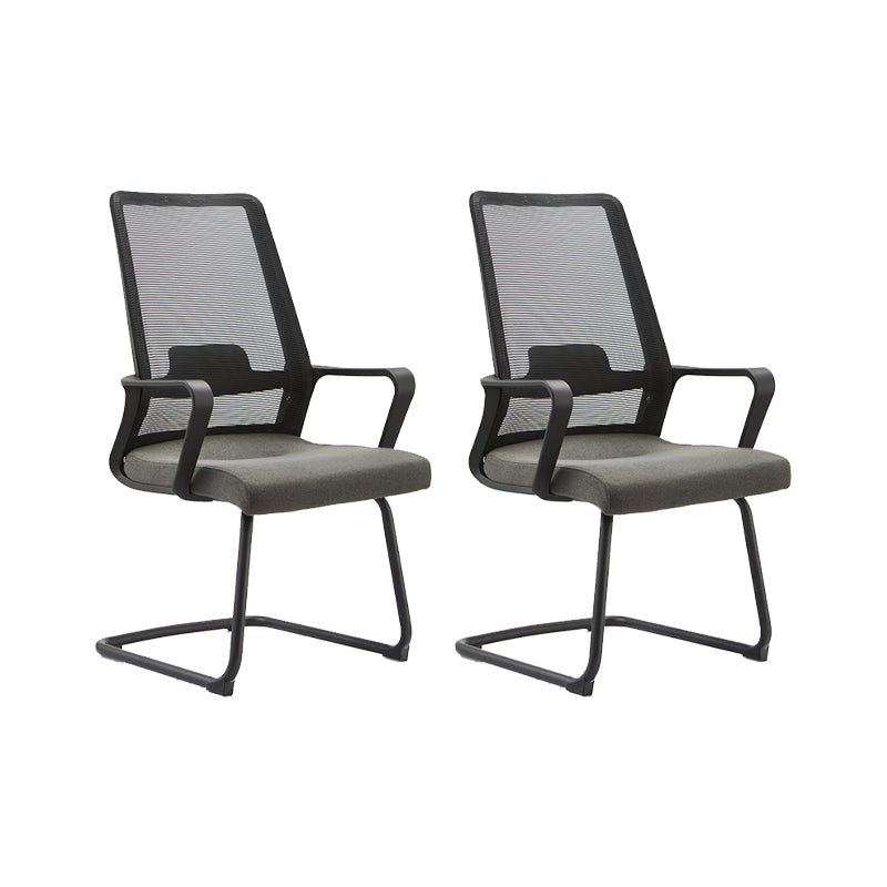 Contemporary Breathable Air Grid Office Chair Microfiber Task High Back Chair Grey 2 Piece Set Clearhalo 'furn' 'furn_office_chair' 'Furniture' 'Office Chairs' 'Office Furniture' 'office_chair' 6214934