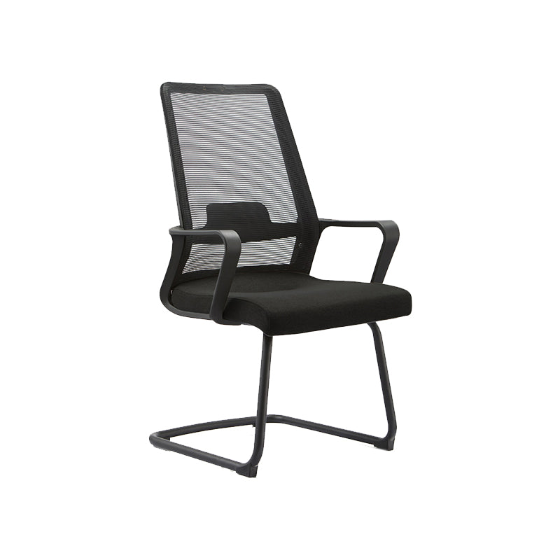 Contemporary Breathable Air Grid Office Chair Microfiber Task High Back Chair Matte Black 1 Piece Clearhalo 'furn' 'furn_office_chair' 'Furniture' 'Office Chairs' 'Office Furniture' 'office_chair' 6214943
