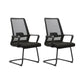 Contemporary Breathable Air Grid Office Chair Microfiber Task High Back Chair Matte Black 2 Piece Set Clearhalo 'furn' 'furn_office_chair' 'Furniture' 'Office Chairs' 'Office Furniture' 'office_chair' 6214944