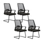 Contemporary Breathable Air Grid Office Chair Microfiber Task High Back Chair Matte Black 4 Piece Set Clearhalo 'furn' 'furn_office_chair' 'Furniture' 'Office Chairs' 'Office Furniture' 'office_chair' 6214945