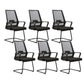 Contemporary Breathable Air Grid Office Chair Microfiber Task High Back Chair Matte Black 6 Piece Set Clearhalo 'furn' 'furn_office_chair' 'Furniture' 'Office Chairs' 'Office Furniture' 'office_chair' 6214946