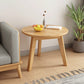 Mesa auxiliar de madera sólida 3 patas redonda de la sala de estar nórdica