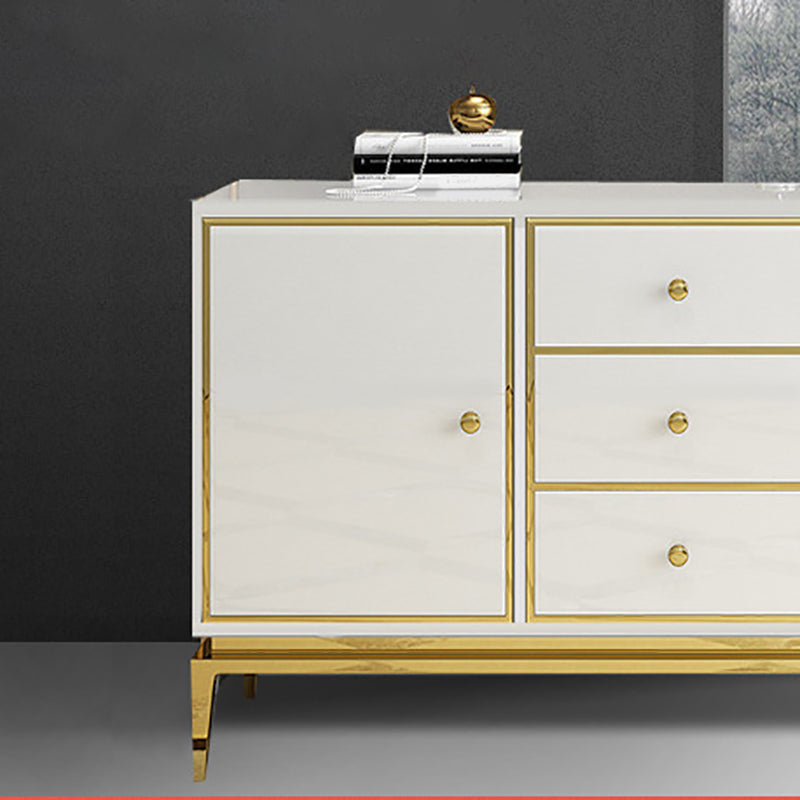 引き出し付きの現代の白い化粧ドレッシングテーブルスツールセット