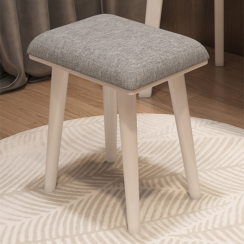 Tavolo da toeletta in legno massiccio contemporaneo set di sgabelli 1 vanità per trucco del cassetto