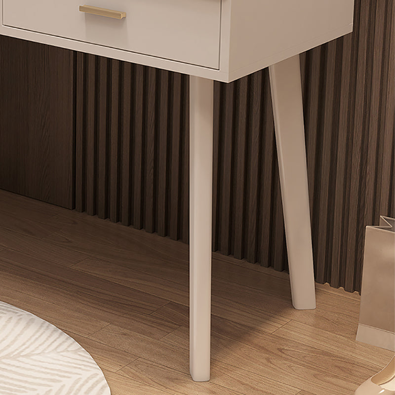 Tavolo da toeletta in legno massiccio contemporaneo set di sgabelli 1 vanità per trucco del cassetto