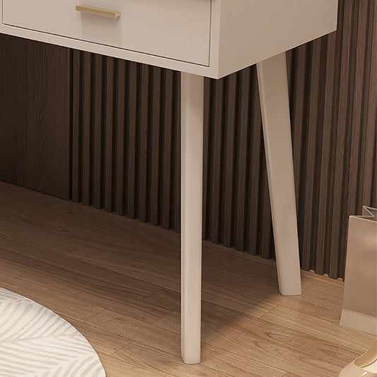 Tavolo da toeletta in legno massiccio contemporaneo set di sgabelli 1 vanità per trucco del cassetto