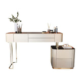 Desca di vanità bianca glam con 5 cassetti di stoccaggio da 16.14 "