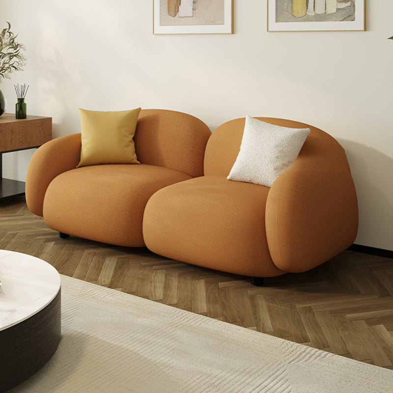 Caquage standard contemporain avec canapé arrière serré et base noire