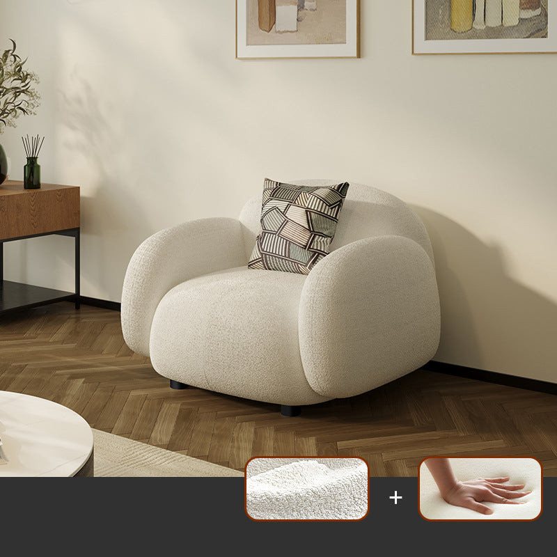 Contemporary Standard Settee with Tight Back Sofa and Black Base