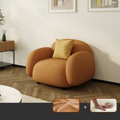 Contemporary Standard Settee with Tight Back Sofa and Black Base