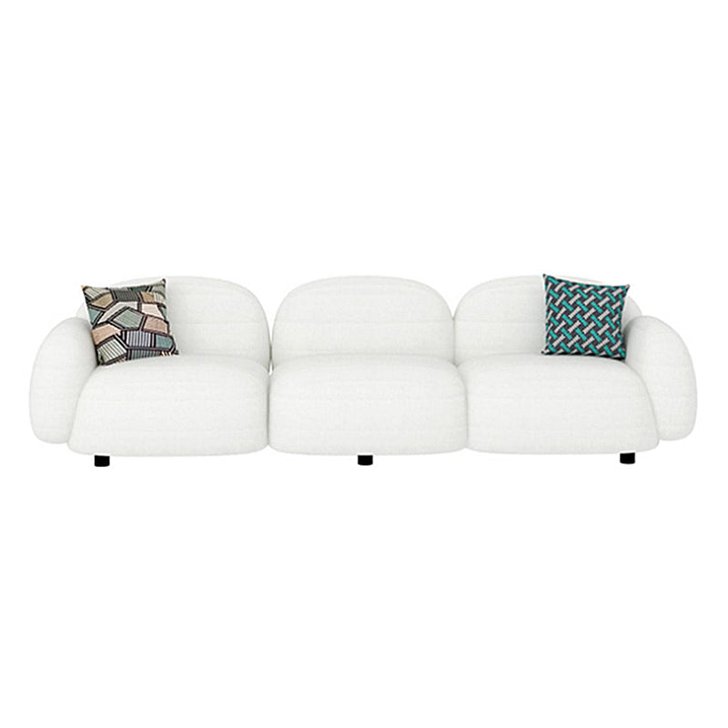 Contemporary Standard Settee with Tight Back Sofa and Black Base