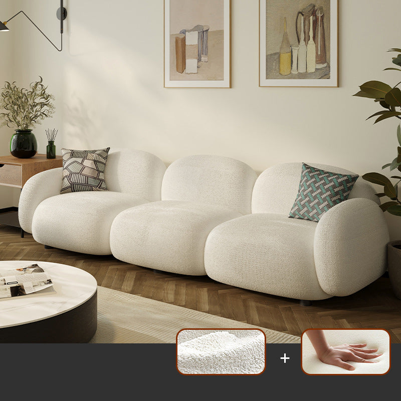 Contemporary Standard Settee with Tight Back Sofa and Black Base