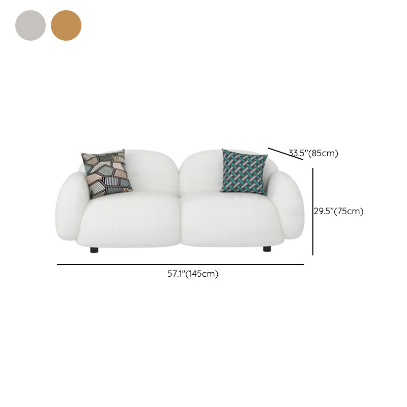 Contemporary Standard Settee with Tight Back Sofa and Black Base
