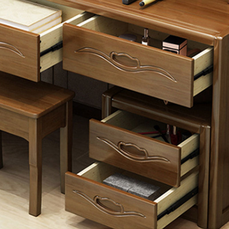 Traditional Bedroom Solid Wood 4 Drawer Standing Make-up Vanity Clearhalo 'Bedroom Furniture' 'furn' 'furn_makeup_vanities' 'Furniture' 'Makeup Vanities' 'makeup_vanities' 6215971