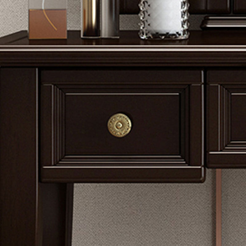 Traditional Solid Wood Vanity Makeup Table Set 3-Drawer Dressing Table Clearhalo 'Bedroom Furniture' 'furn' 'furn_makeup_vanities' 'Furniture' 'Makeup Vanities' 'makeup_vanities' 6215986