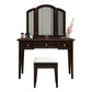 Traditional Solid Wood Vanity Makeup Table Set 3-Drawer Dressing Table Clearhalo 'Bedroom Furniture' 'furn' 'furn_makeup_vanities' 'Furniture' 'Makeup Vanities' 'makeup_vanities' 6215992