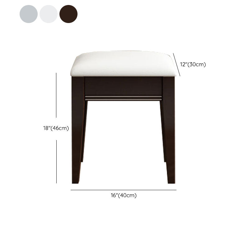 Traditional Solid Wood Vanity Makeup Table Set 3-Drawer Dressing Table Clearhalo 'Bedroom Furniture' 'furn' 'furn_makeup_vanities' 'Furniture' 'Makeup Vanities' 'makeup_vanities' 6215995