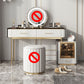 Glam Wooden Makeup Vanity Desk Glass Top Vanity Dressing Table Set Cabinet Included Clearhalo 'Bedroom Furniture' 'furn' 'furn_makeup_vanities' 'Furniture' 'Makeup Vanities' 'makeup_vanities' 6216029