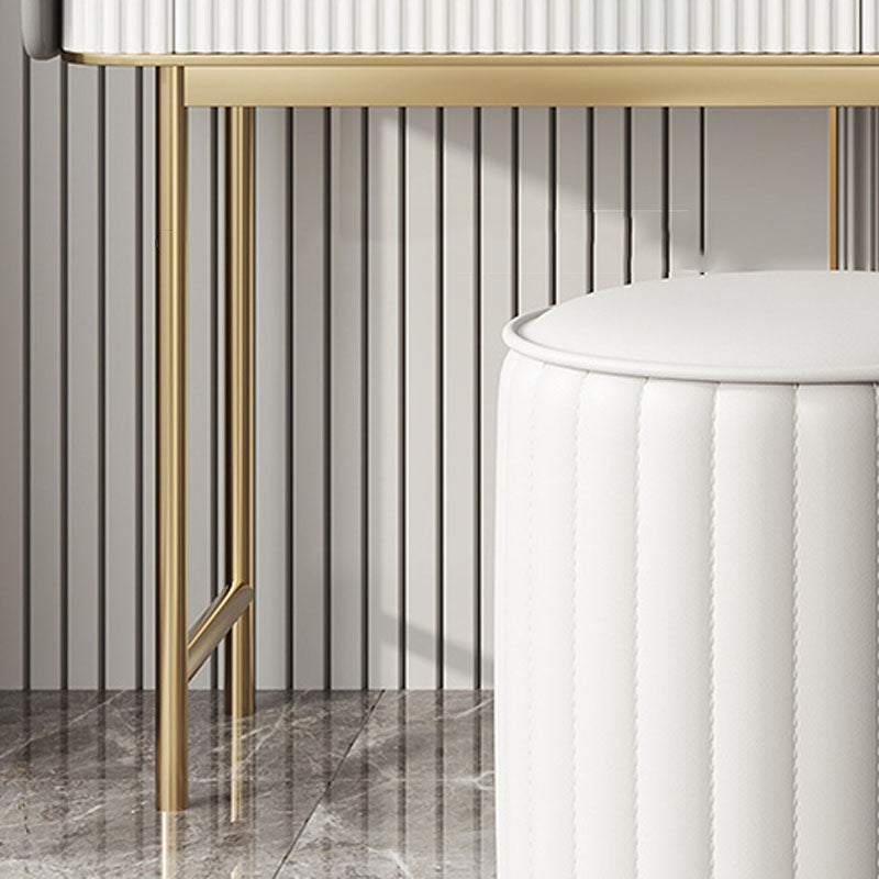 Glam Wooden Makeup Vanity Desk Glass Top Vanity Dressing Table Set Clearhalo 'Bedroom Furniture' 'furn' 'furn_makeup_vanities' 'Furniture' 'Makeup Vanities' 'makeup_vanities' 6216037