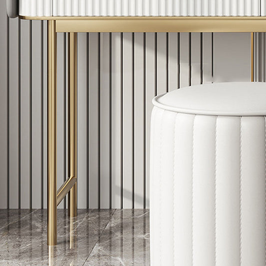 Glam Wooden Makeup Vanity Desk Glass Top Vanity Dressing Table Set Clearhalo 'Bedroom Furniture' 'furn' 'furn_makeup_vanities' 'Furniture' 'Makeup Vanities' 'makeup_vanities' 6216037