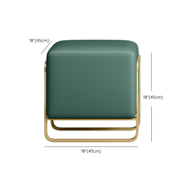 Green Make-up Vanity with 2 Storage Drawers 20.47" Wide Faux Leather Dresser Clearhalo 'Bedroom Furniture' 'furn' 'furn_makeup_vanities' 'Furniture' 'Makeup Vanities' 'makeup_vanities' 6216080