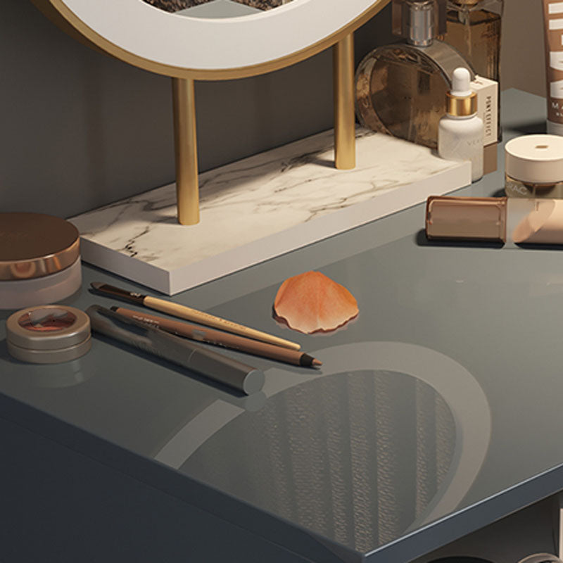 Glam de dormitorio con cajones dobles tocador de maquillaje de pie de madera