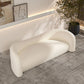 Modern Simple Curved Sofa with Tight Back for Living Room in White Clearhalo 'furn' 'furn_sofas' 'Furniture' 'Living Room Furniture' 'Sofa' 'sofas' 6216254