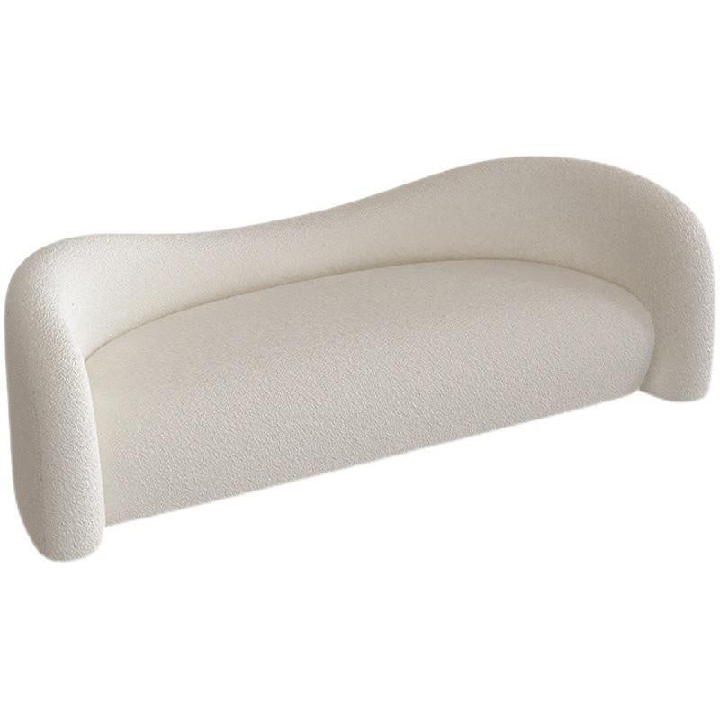 Modern Simple Curved Sofa with Tight Back for Living Room in White Clearhalo 'furn' 'furn_sofas' 'Furniture' 'Living Room Furniture' 'Sofa' 'sofas' 6216258