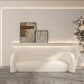 Modern Simple Curved Sofa with Tight Back for Living Room in White Clearhalo 'furn' 'furn_sofas' 'Furniture' 'Living Room Furniture' 'Sofa' 'sofas' 6216263