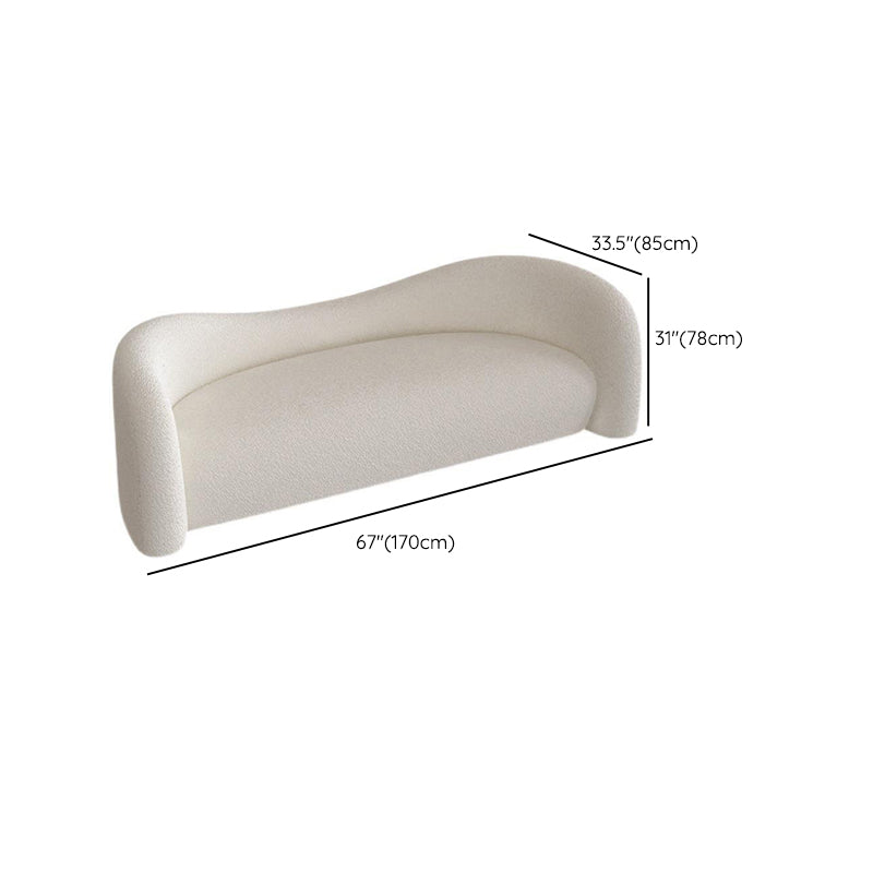 Modern Simple Curved Sofa with Tight Back for Living Room in White Clearhalo 'furn' 'furn_sofas' 'Furniture' 'Living Room Furniture' 'Sofa' 'sofas' 6216266