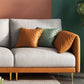 Contemporary 33.46" H Faux Leather Pillow Top Arm Sofa for Living Room