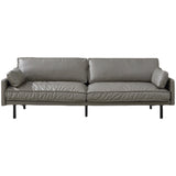 Moderno divano braccio top cuscino in pelle vera e propria