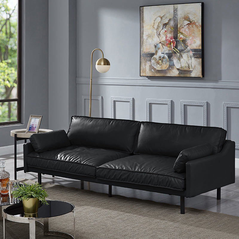 Moderno divano braccio top cuscino in pelle vera e propria