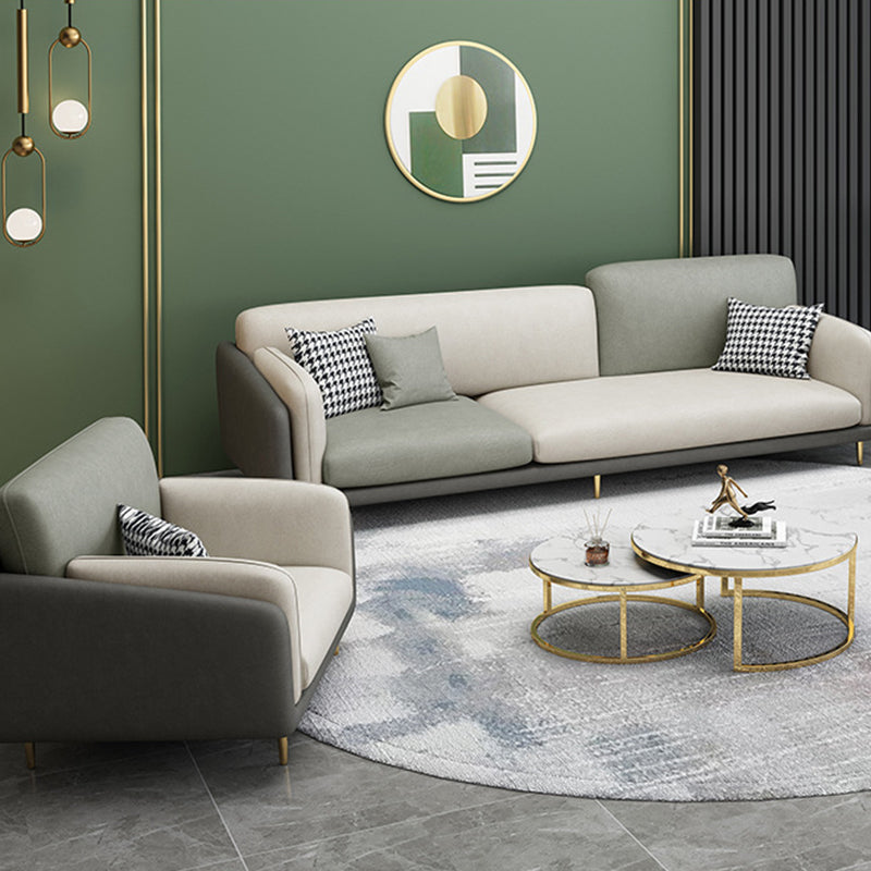 Contemporary 34.65" H Faux Leather Square Arm Sofa for Living Room Clearhalo 'furn' 'furn_sofas' 'Furniture' 'Living Room Furniture' 'Sofa' 'sofas' 6216325