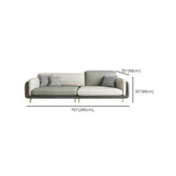 Contemporary 34.65" H Faux Leather Square Arm Sofa for Living Room Clearhalo 'furn' 'furn_sofas' 'Furniture' 'Living Room Furniture' 'Sofa' 'sofas' 6216330